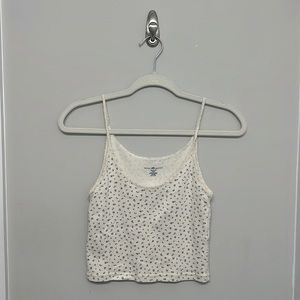 brandy melville floral tank top: one size